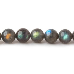 7.5mm Labradorite plain round beads 16 inch 37 pieces AAA (ONLINE ORDER ONLY)