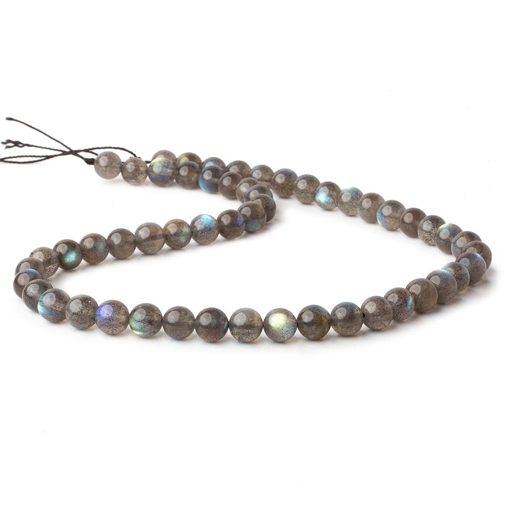 7.5mm Labradorite plain round beads 16 inch 37 pieces AAA (ONLINE ORDER ONLY)