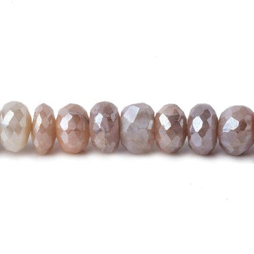 7.5mm Mystic Tri-Color Moonstone faceted rondelles 8 inch 43 beads (ONLINE ORDER ONLY)