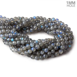 7.5mm Neon Blue flash Labradorite plain rounds 15 inch 52 beads AA (ONLINE ORDER ONLY)