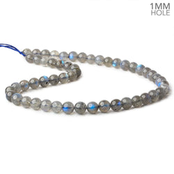 7.5mm Neon Blue flash Labradorite plain rounds 15 inch 52 beads AA (ONLINE ORDER ONLY)