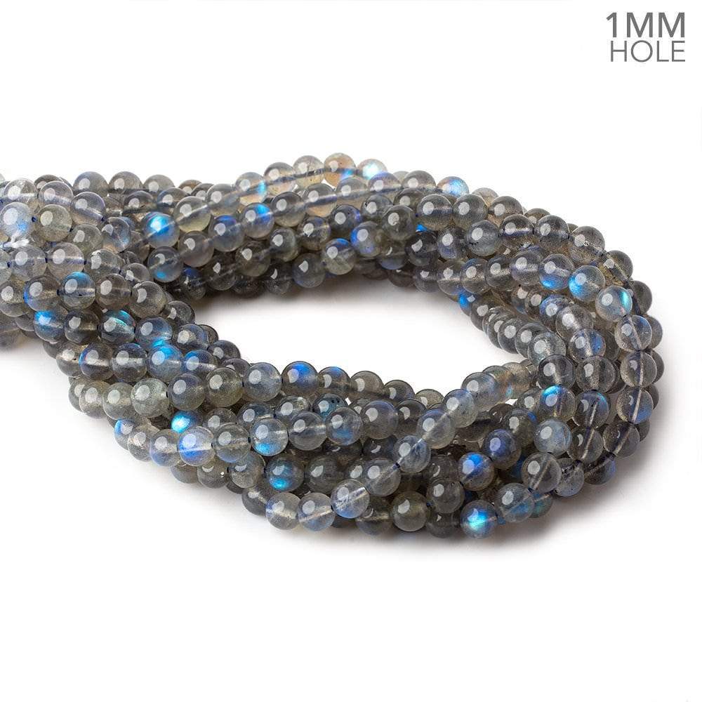 7.5mm Neon Blue flash Labradorite plain rounds 15 inch 52 beads AAA (ONLINE ORDER ONLY)