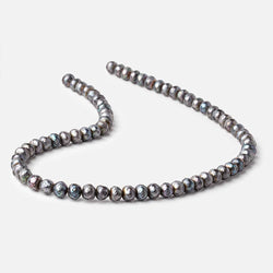 7.5mm Peacock Faceted Button Freshwater Pearls 16 inch 66 pieces (ONLINE ORDER ONLY)