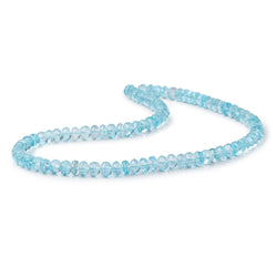 7.5mm Sky Blue Topaz Faceted Rondelles 17 inch 90 beads AA (ONLINE ORDER ONLY)