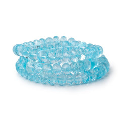 7.5mm Sky Blue Topaz Faceted Rondelles 17 inch 90 beads AA (ONLINE ORDER ONLY)