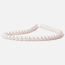 7.5x6-9x6.5mm Cream Off Round Freshwater Pearls 16 inch 56 pieces (ONLINE ORDER ONLY)
