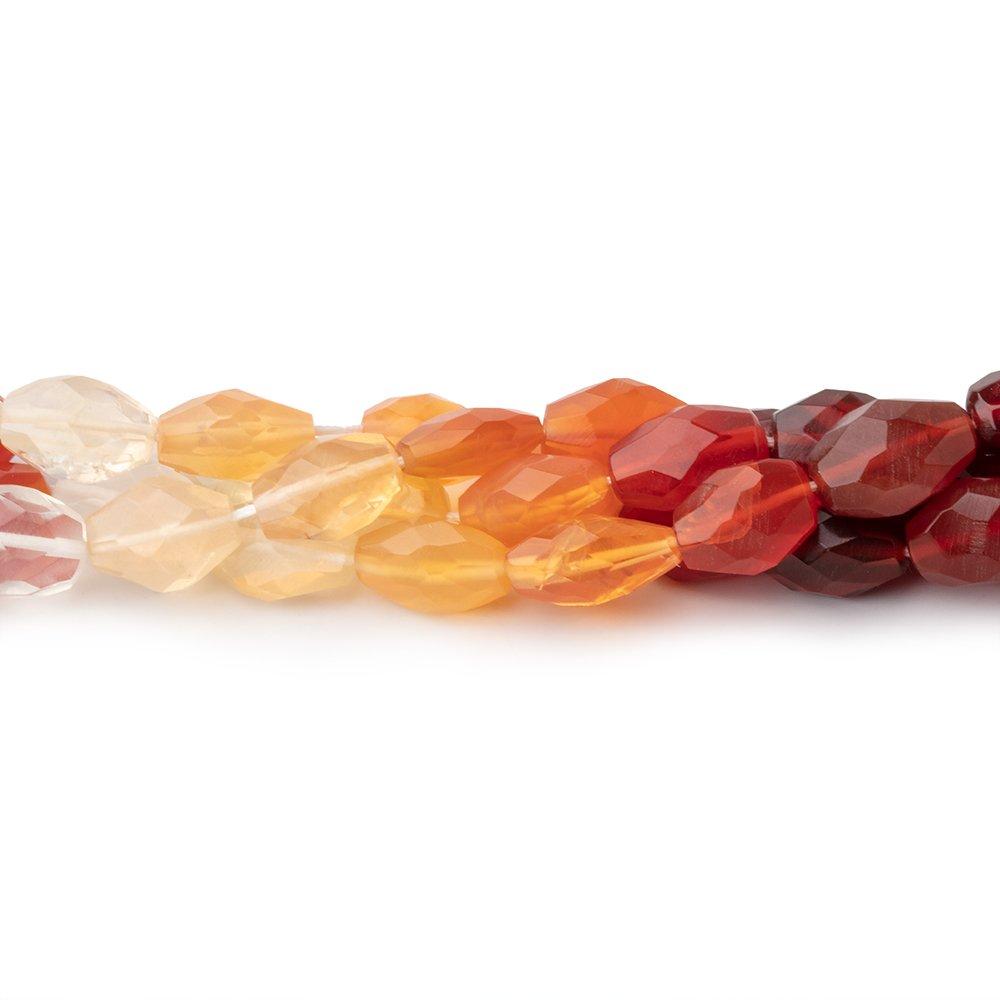 7.5x6-9x6mm Multi Color Fire Opal Faceted Nugget Beads 16 inch 49 pieces AA (ONLINE ORDER ONLY)