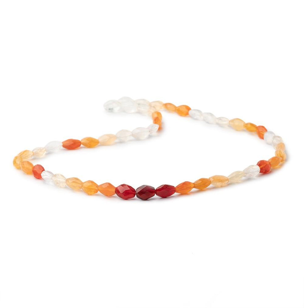 7.5x6-9x6mm Multi Color Fire Opal Faceted Nugget Beads 16 inch 49 pieces AA (ONLINE ORDER ONLY)