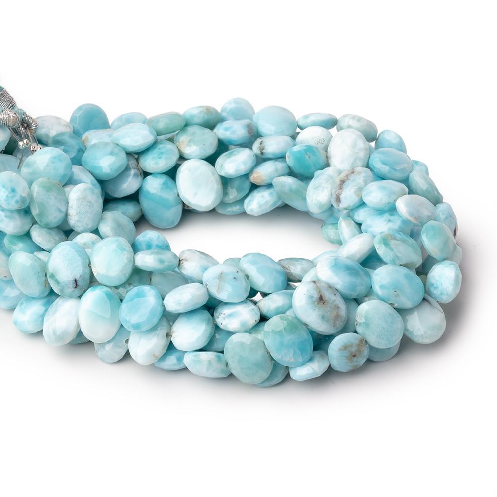 7.5x6-9x7mm Larimar Faceted Oval Beads 8 inch 27 pieces (ONLINE ORDER ONLY)