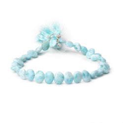 7.5x6-9x7mm Larimar Faceted Oval Beads 8 inch 27 pieces (ONLINE ORDER ONLY)