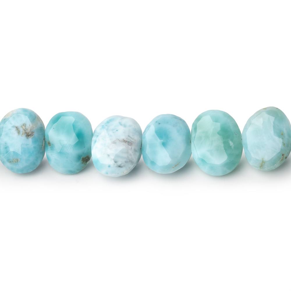 7.5x6-9x7mm Larimar Faceted Oval Beads 8 inch 27 pieces (ONLINE ORDER ONLY)