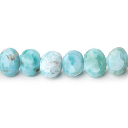 7.5x6-9x7mm Larimar Faceted Oval Beads 8 inch 27 pieces (ONLINE ORDER ONLY)