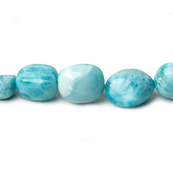 7.5x6.5-15x13.5mm Larimar plain nugget beads 18 inch 43 pieces AAA (ONLINE ORDER ONLY)