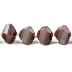 7.5x7.5-13.5x13.5mm Chocolate Moonstone faceted twists 16 inch 36 beads AAA (ONLINE ORDER ONLY)