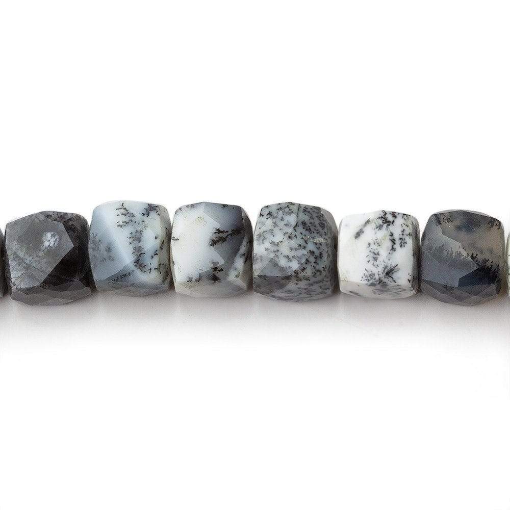 7.5x7.5-8x8mm Dendritic Opal faceted cube beads 8 inch 25 pieces AA (ONLINE ORDER ONLY)