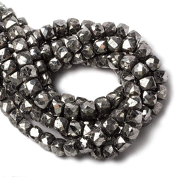 7x7mm Silver Pyrite Faceted Cubes 8 inch 27 pieces A (ONLINE ORDER ONLY)