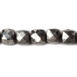 7x7mm Silver Pyrite Faceted Cubes 8 inch 27 pieces A (ONLINE ORDER ONLY)