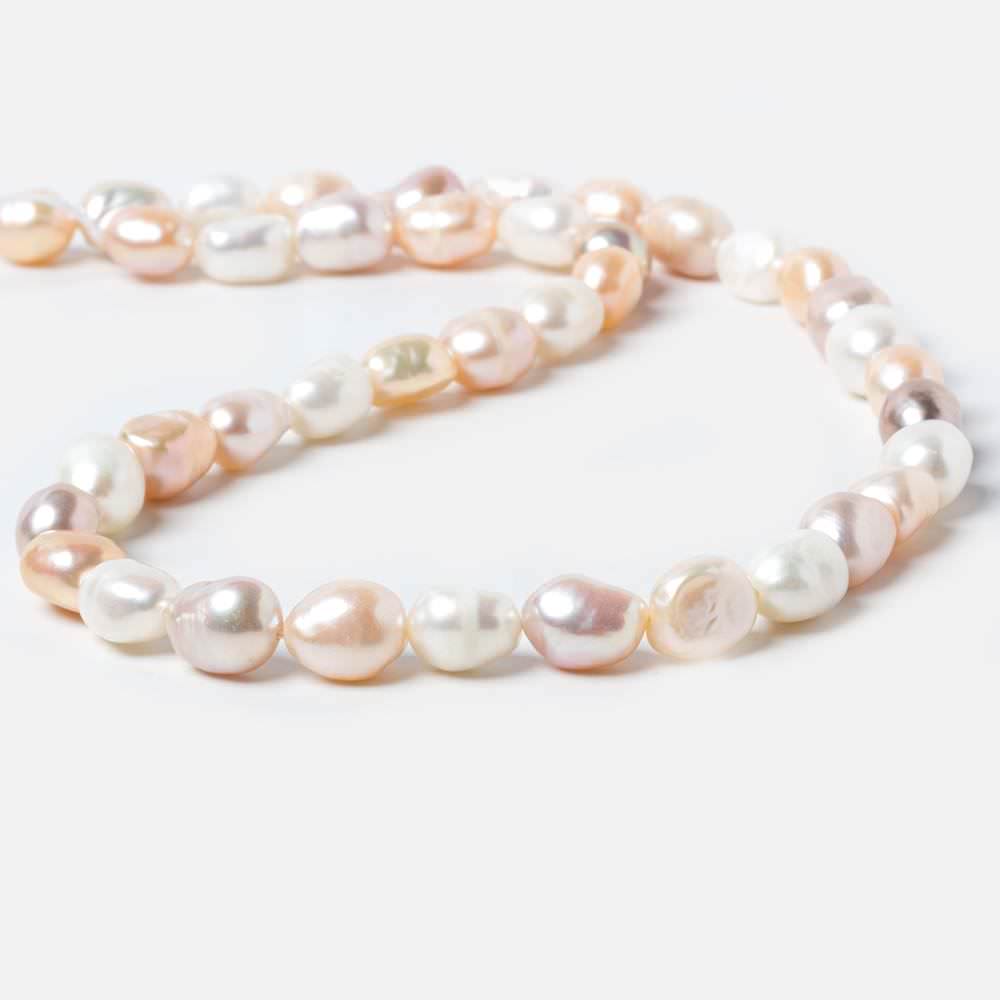 7.5x8-7.5x10mm Tri Color Straight Drill Baroque Freshwater Pearl 15 inch 40 pcs (ONLINE ORDER ONLY)