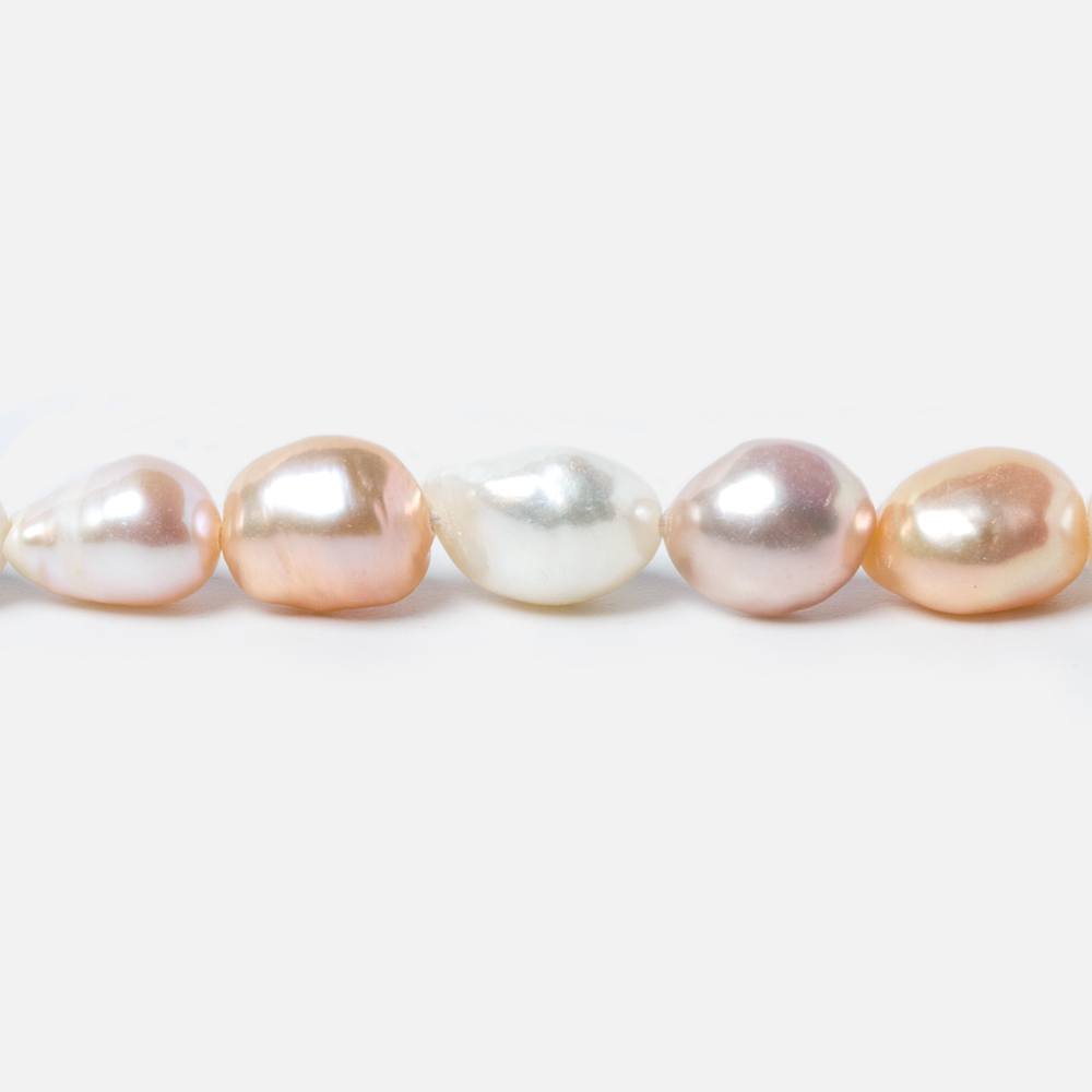 7.5x8-7.5x10mm Tri Color Straight Drill Baroque Freshwater Pearl 15 inch 40 pcs (ONLINE ORDER ONLY)