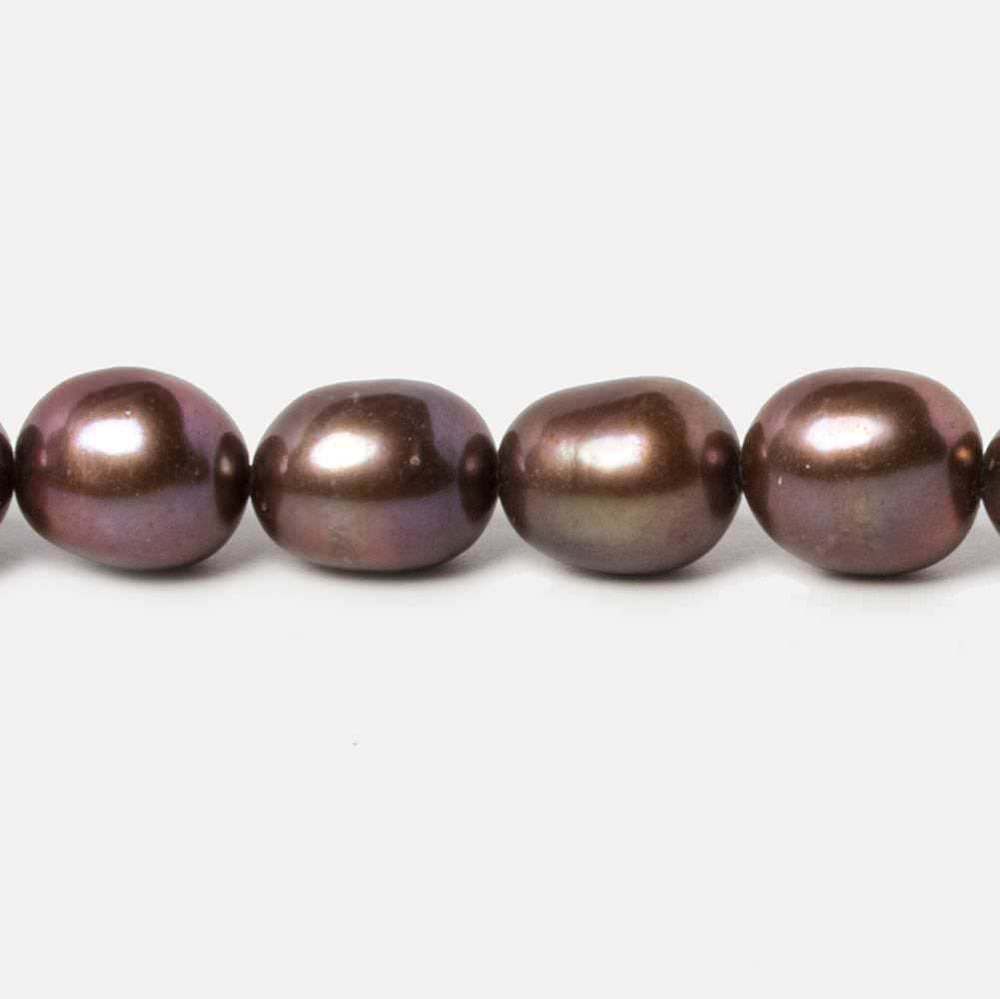 7.5x8-8.5x9.5mm Green Brown Straight Drill Baroque Freshwater Pearl 16 inch 44 pcs (ONLINE ORDER ONLY)