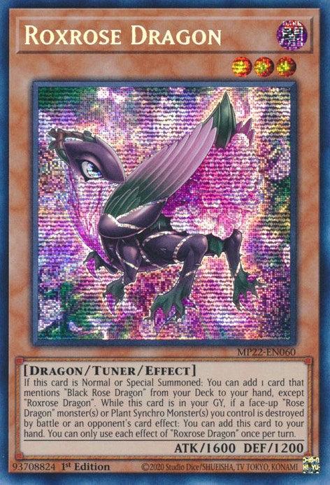 Roxrose Dragon [MP22-EN060] Prismatic Secret Rare (ONLINE ORDER ONLY)