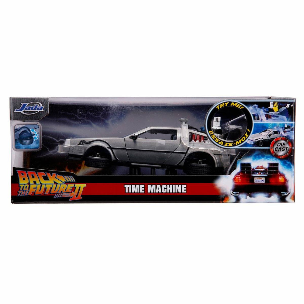 Back to the Future Part II die-cast 1:24 scale "Hollywood Rides" light-up DeLorean Time Machine (ONLINE ORDER ONLY)