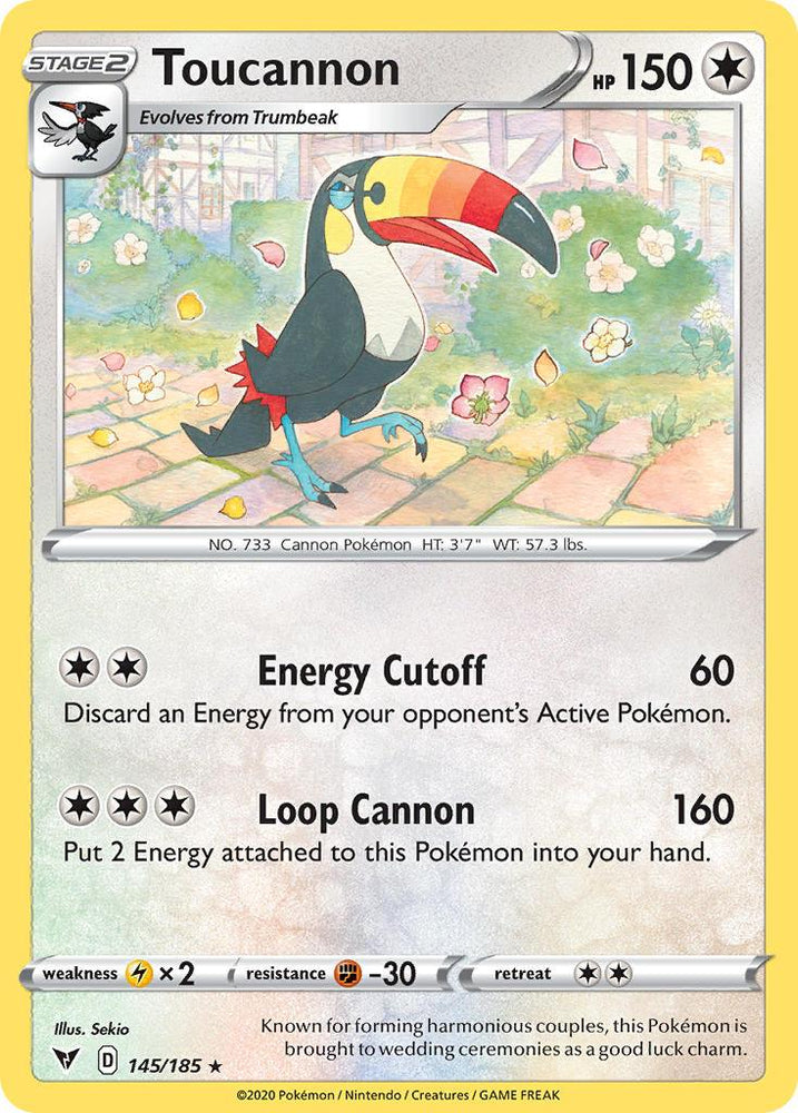 Toucannon (145/185) [Sword & Shield: Vivid Voltage] (Online Only)