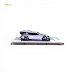 404ERROR Porsche Taycan White with Roof Box 1:64