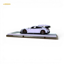 404ERROR Porsche Taycan White with Roof Box 1:64