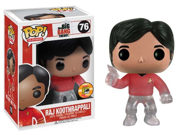 Raj Koothrappali (Star Trek, Transporting, Big Bang Theory) 76 - 2013 SDCC Exclusive /1008 Made  [heavy damage] (Online Order Only)
