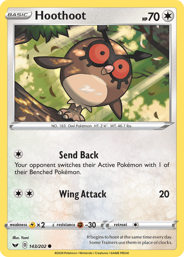 Hoothoot (143/202) [Sword & Shield: Base Set] (Online Only)