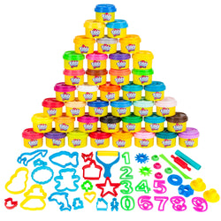 40 Pack Of Party Favors Play Dough + 40 Dough Tools - Bulk Party Pack (ONLINE ORDER ONLY)
