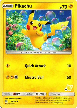 Pikachu (19/68) (Pikachu Stamp #15) [Battle Academy 2020] (Online Only)