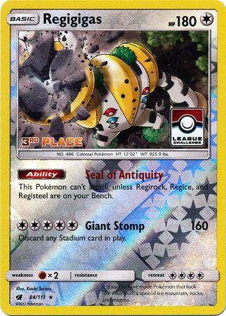 Regigigas (84/111) (League Promo 3rd Place) [Sun & Moon: Crimson Invasion] (Online Only)
