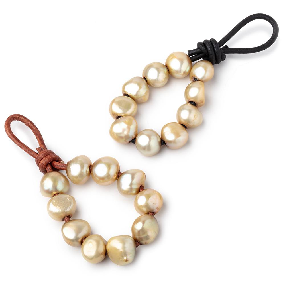 10-11.5mm Lemon Grass Large Hole Baroque Pearls Set of 10 (ONLINE ORDER ONLY)