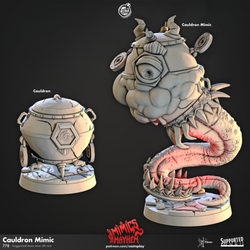 3D Printed Cast n Play Cauldron Mimic Mimics Mayhem Set 28mm 32mm D&D (Online Only)