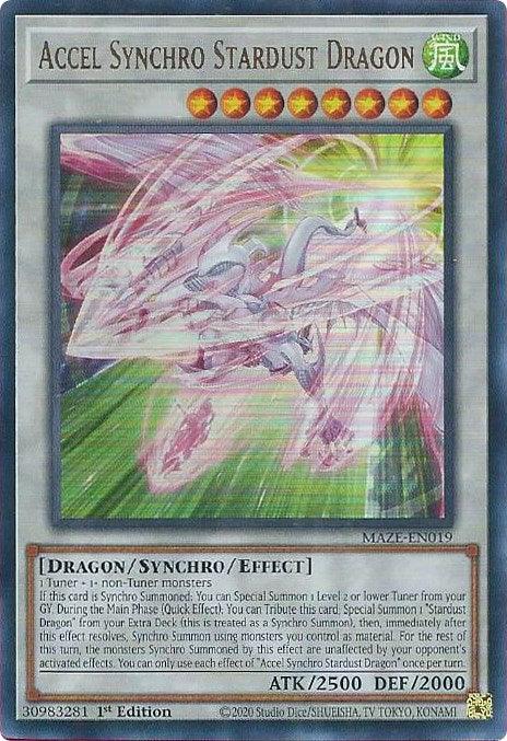 Accel Synchro Stardust Dragon [MAZE-EN019] Ultra Rare (ONLINE ORDER ONLY)
