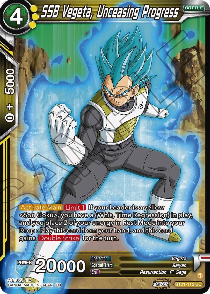 SSB Vegeta, Unceasing Progress (BT21-112) [Wild Resurgence] (ONLINE ORDER ONLY)