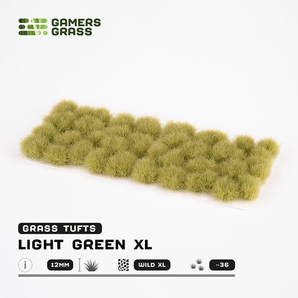 Gamers Grass Tufts: Light Green XL 12mm- Wild XL (ONLINE ORDER ONLY)