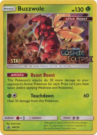 Buzzwole (SM218) (Staff Prerelease Promo) [Sun & Moon: Black Star Promos] (Online Only)