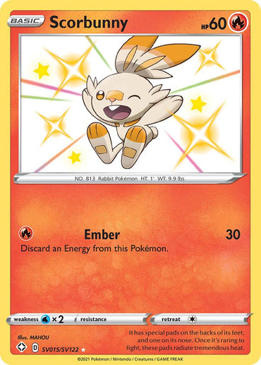 Scorbunny (SV015/SV122) [Sword & Shield: Shining Fates] (Online Only)