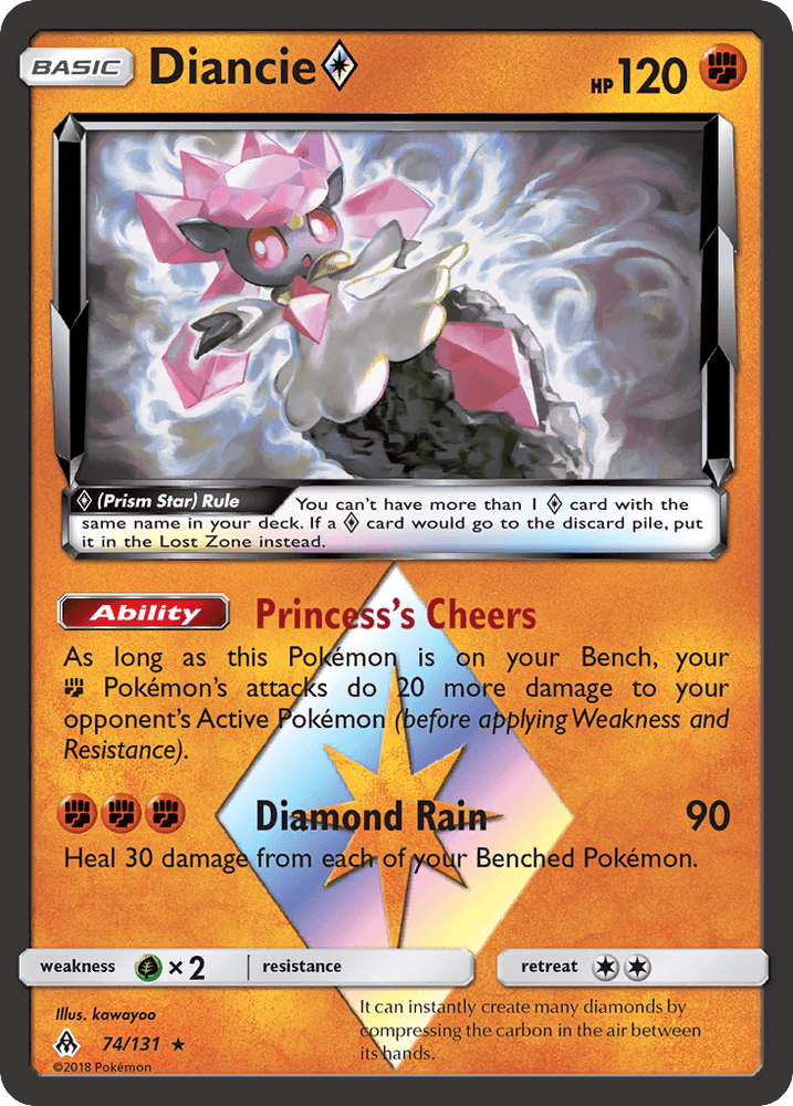 Diancie (74/131) (Prism Star) [Sun & Moon: Forbidden Light] (Online Only)