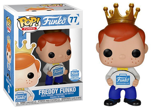 Freddy Funko (FunkoEurope.com Sign, Yellow Tie) 77 - Funko Shop Exclusive (Online Order Only)