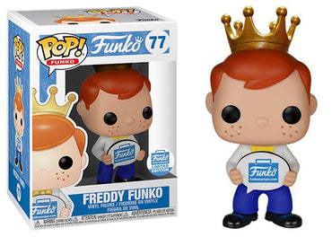 Freddy Funko (FunkoEurope.com Sign, Yellow Tie) 77 - Funko Shop Exclusive (Online Order Only)