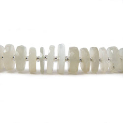 7-8mm Sage Moonstone faceted heishi beads 16 inch 87 pieces (ONLINE ORDER ONLY)