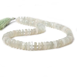 7-8mm Sage Moonstone faceted heishi beads 16 inch 87 pieces (ONLINE ORDER ONLY)