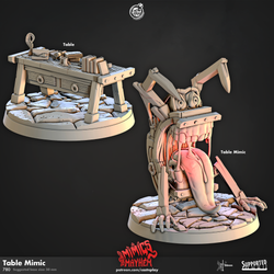 3D Printed Cast n Play Table Mimic Mimics Mayhem Set 28mm 32mm D&D (Online Only)