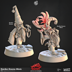 3D Printed Cast n Play Garden Gnome Mimic Mimics Mayhem Set 28mm 32mm D&D (Online Only)