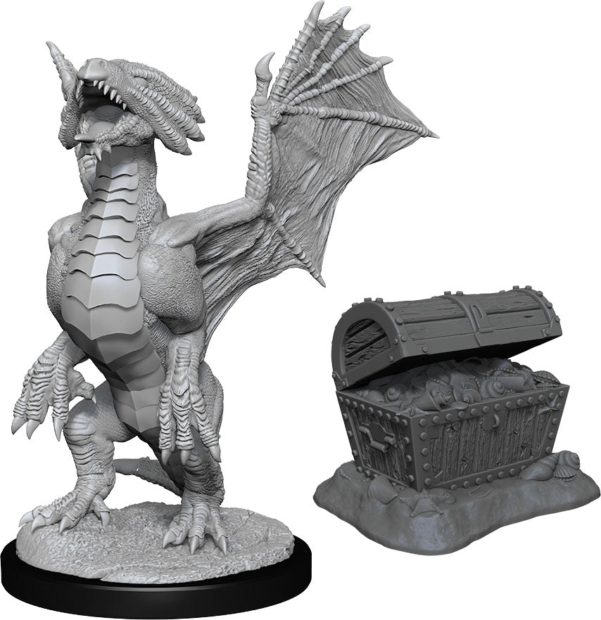 D&D: Nolzur's Marvelous Miniatures - Bronze Dragon Wyrmling & Pile of Sea found Treasure (ONLINE ORDER ONLY)