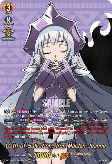 Oath of Salvation, Iron Maiden Jeanne (D-TB03/SKR015EN) [Shaman King]